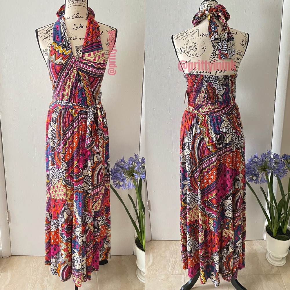 NWT Maeve Anthropologie Cynthia Halter Maxi Dress Size Medium